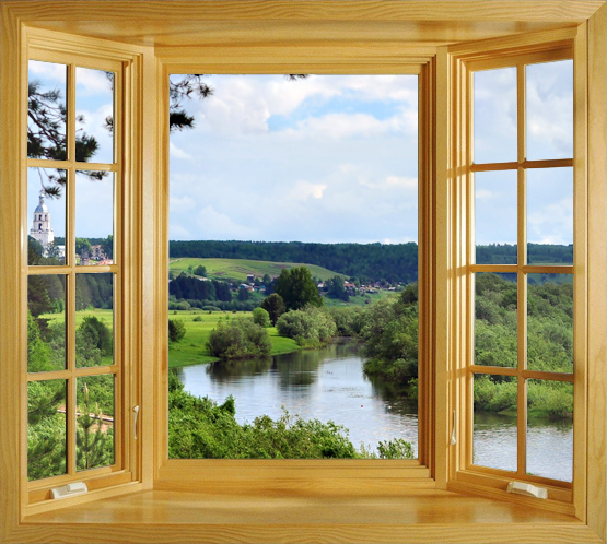 Деревянное окно из сосны с декоративными накладками — НОВЫЕ ОКОШКИ