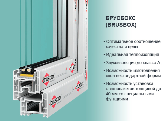 Основные свойства профилей производства БРУСБОКС (BRUSBOX, Россия) для пластиковых окон